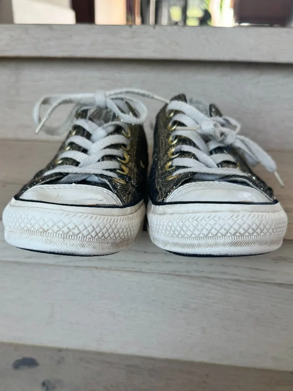 Converse Low Top Gold Glitter 7.5